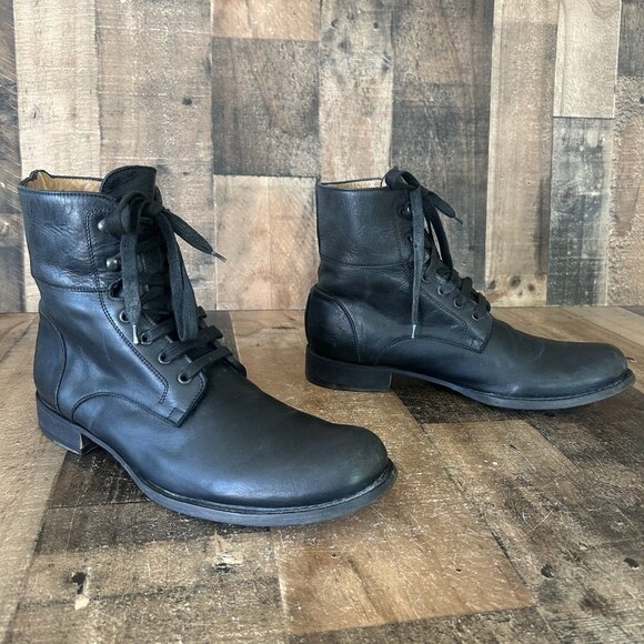 John Varvatos Handmade Italy Black Ankle Boots Mens 9 - Picture 2 of 12